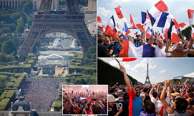 Rakyat Prancis Pesta Pora Rayakan Kemenangan Piala Dunia 2018